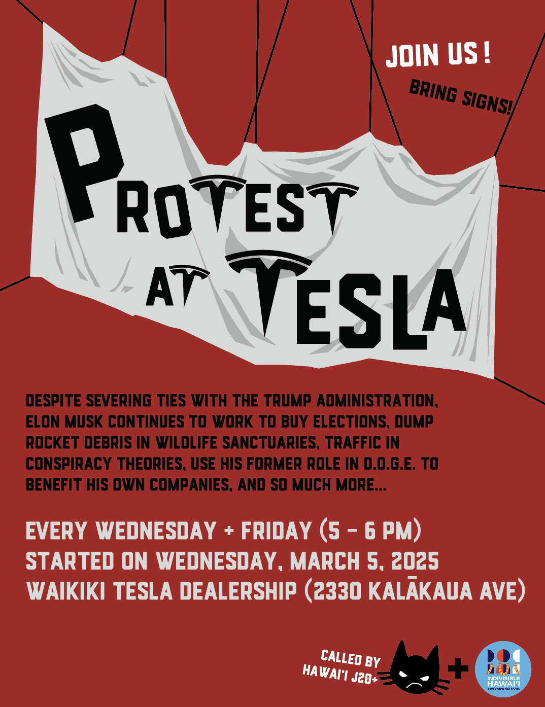 Weekly Protests at Tesla