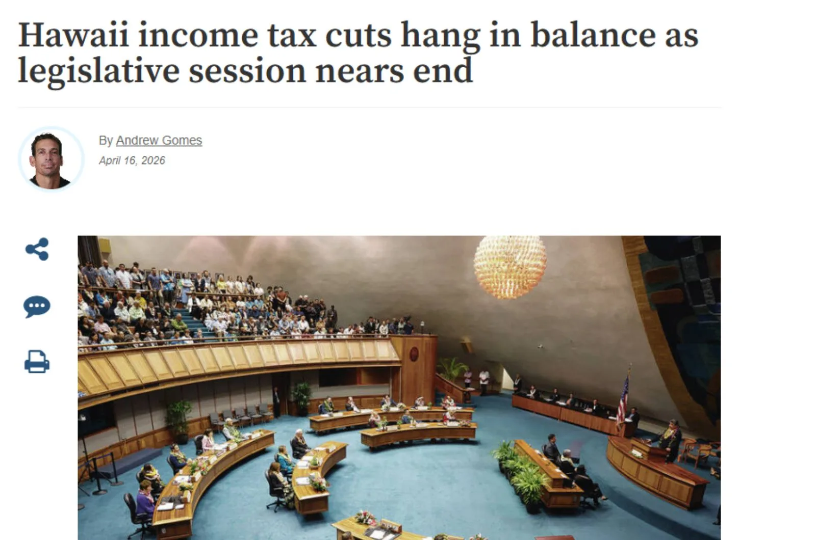 Hawaii income tax cuts hang in balance as legislative session nears end Screenshot from Hawaii income tax cuts hang in balance as legislative session nears end