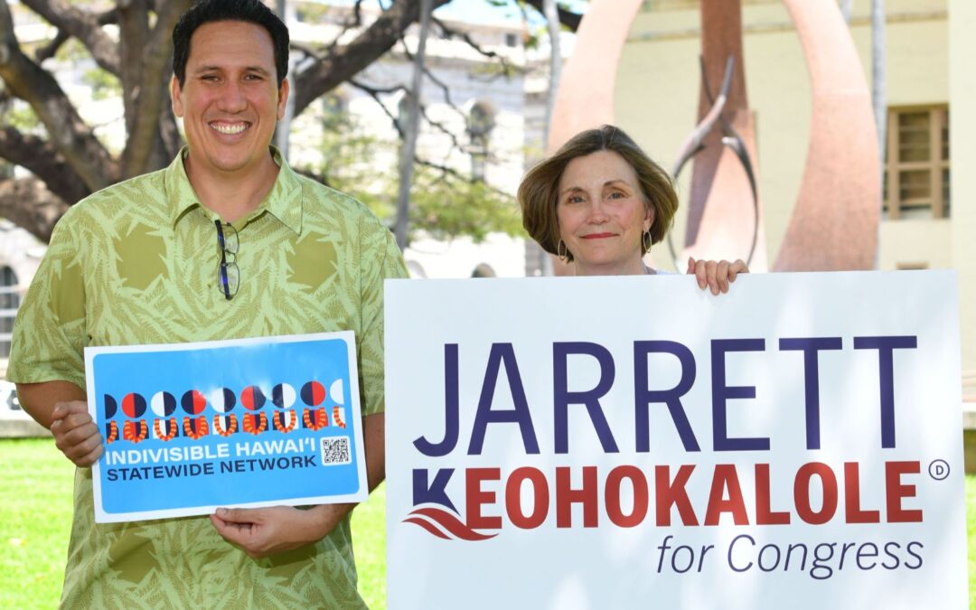 Indivisible Hawaiʻi endorses Jarrett Keohokalole for Congress