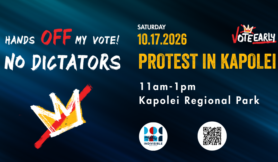 KAPOLEI No Dictators:  Hands Off My Vote, Rally, Protest and Food Drive