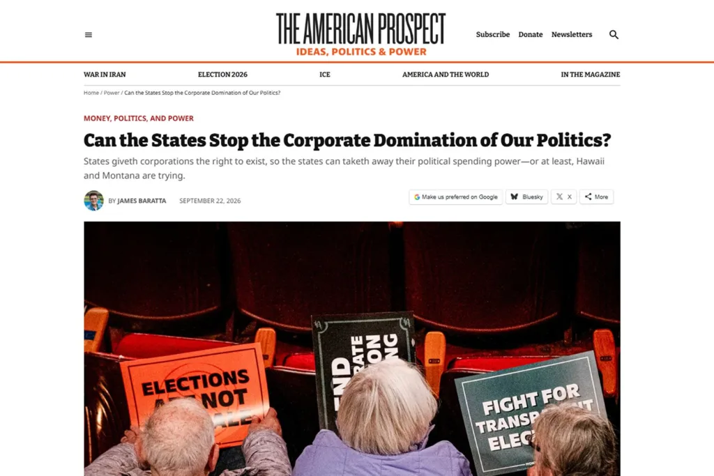 Screenshot from Can the States Stop the Corporate Domination of Our Politics Screenshot from Can the States Stop the Corporate Domination of Our Politics?